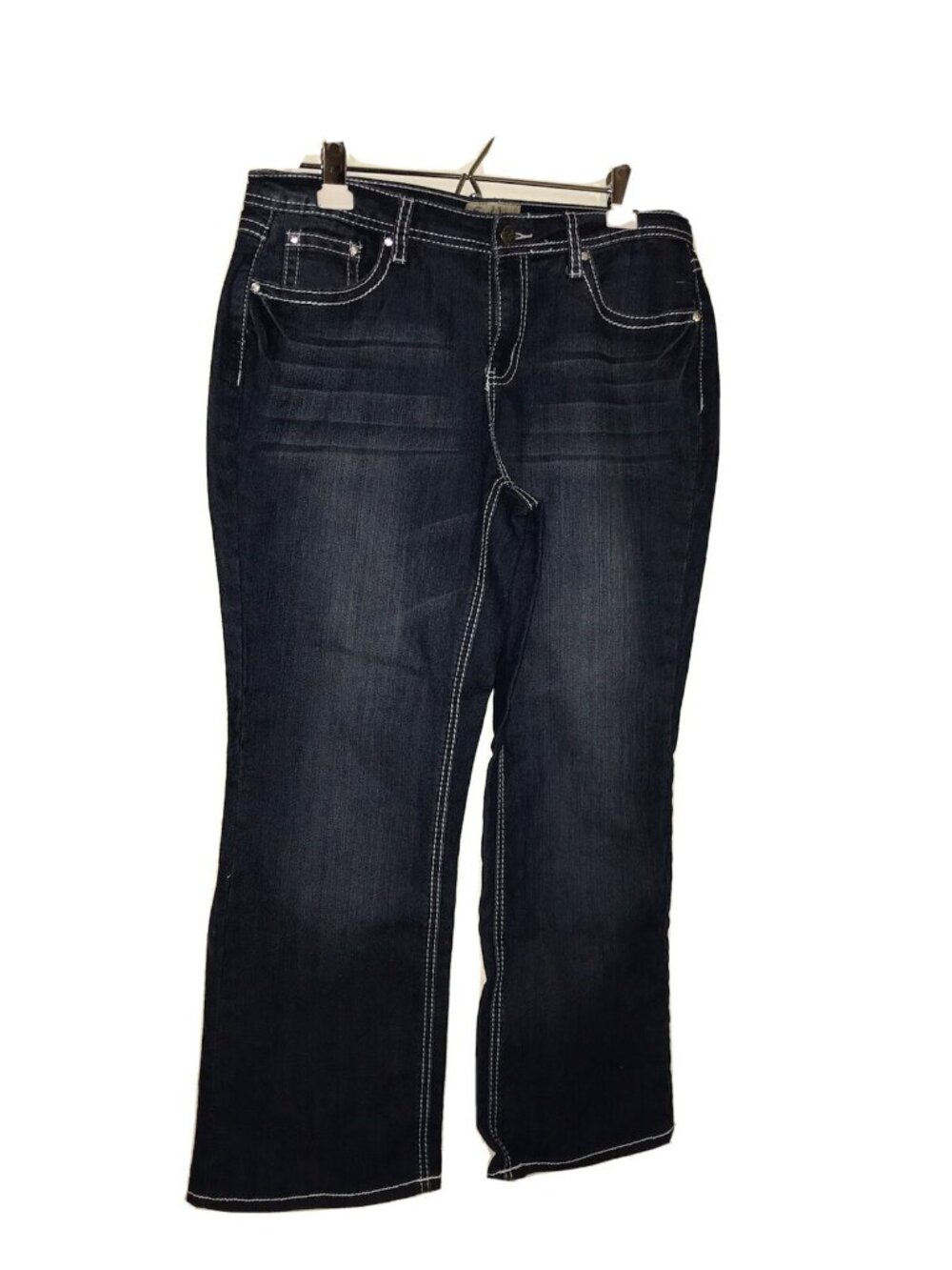 Earl Jeans Women 10 30x27 Bling Button Flap Rhinestone Back Pockets